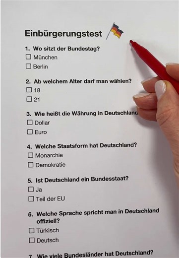 Einbürgerungstest #lernendeutsch #einbürgerungstest #deutschland #quiz #deutsch