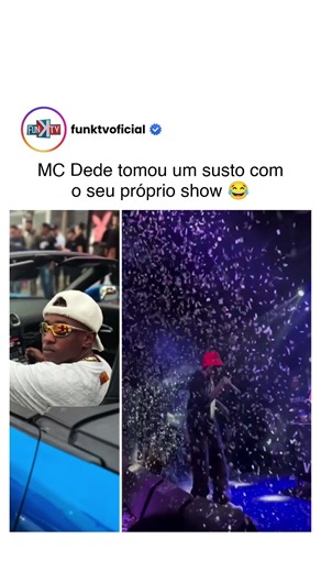 MC Dede se supreende no palco no próprio show!