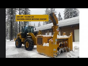 LAKE TAHOE 700+ INCH WINTER! - 4k - PLOWING SNOW CAT 938M-SNOWBLOWER