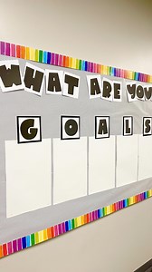 3 comments | Set up this interactive bulletin board any time of the school year! Students and parents can use sticky notes to write their goals, or they can write directly on the poster board. Comment GOALS and I’ll DM you the link to find this is in my shop! #teachertips #bulletinboard #classroomtips #teachingideas #teacherlife #classroomsetup #backtoschoolideas | Tales from a Very Busy Teacher | Facebook