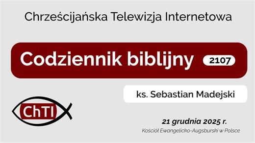 ks. Sebastian Madejski, Parafia Ewangelicko-Augsburska św. Trójcy w Warszawie ____________________________________________ Rozważanie biblijne na Słowo dnia: Jak wierny jest Bóg, tak słowo nasze do was, nie jest równocześnie „Tak” i „Nie”. Drugi List do Koryntian 1,18 To wszystko moja ręka uczyniła tak, że to wszystko powstało – mówi Pan. Lecz Ja patrzę na tego, który jest pokorny i przygnębiony na duchu i który z drżeniem odnosi się do mojego słowa. Księga Izajasza 66,2 Gdy się objawiła dobroć 