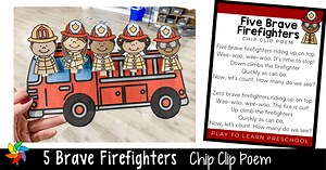 Five Brave Firefighters - Community Helper poem