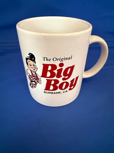 Iconic Big Boy Coffee Mug, 12 oz Ceramic Cup, Burbank CA