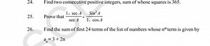 Find two consecutive positive integers, sum of whose squares is... | Filo