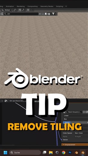 Remove Tiling Blender Tip 🔥 #3dart #b3d #blender3d #blendertips #blendertutorial