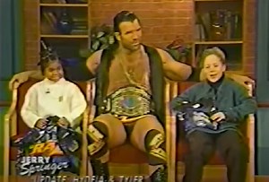 Making a Difference – Razor Ramon Gives Intercontinental Championship to HIV/AIDS afflicted Children on “The Jerry Springer Show” - The Overtimer