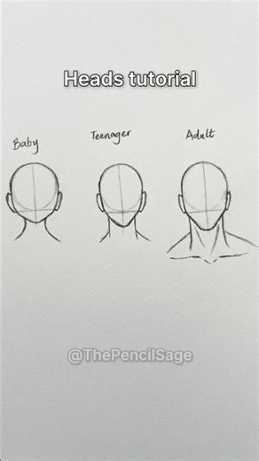How to draw heads tutorial✨#drawing #howtodraw #tutorial #sketch #art #shorts #drawingtutorial #face