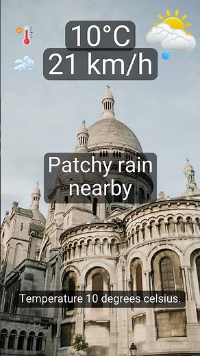 Paris 2025: 17 November 2025’s weather (Patchy rain nearby, 10°C)