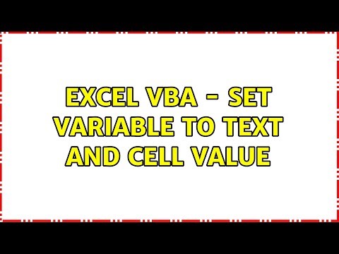 Excel VBA - Set variable to text and cell value