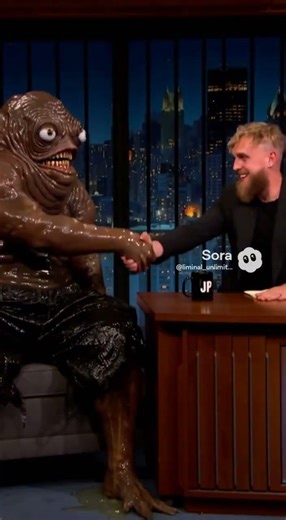 Jake Paul on a talk show with an alien. #jakepaul #funny #viral #comedy