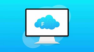 Flat web banner with ftp. Application interface. Technology concept. Motion graphics.