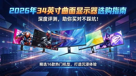 2026年34寸曲面屏显示器选购指南：从入门到旗舰，16款精选型号全覆盖，2026年购买前必看，教你省钱又实用。