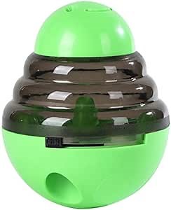 Pet Toys IQ Food Ball Toy Pet Interactive Dispense Tumbler, Pets Training Feeding Bowl Dispenser for for Dogs & Cats (Green)