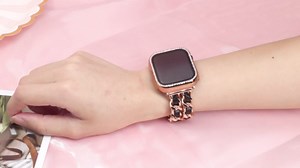 Mosonio Compatible for Apple Watch Band 46mm with Screen Protector Case Women, Jewelry Metal Chain with 2P Bling Cover for iWatch Series 11 10(Silver Link with White Leather)