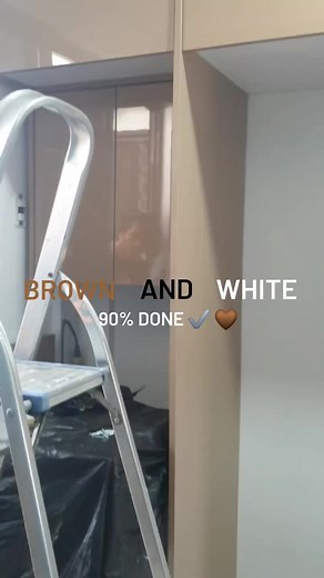 Perfect combination of colors 😍🤩🤎 #modularcabinets #kitchencountertops #solidsurface #directsupplier #explorethebeautyhiddeninstone #mstone | Mstone Development