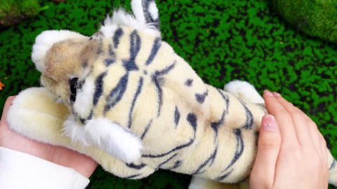 15 Inch Stuffed Animal Tiger Leopard Lion Cheetah Realistic Wild Jungle Animals Toys Valentines Plush Toys for Girls Boys Birthday Valentine's Day Gifts (Tiger)