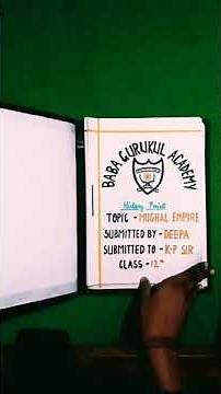 Class 12 th history project file ( topic - Mughal Empire ) .