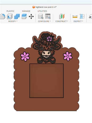 New special request. Highland Cow post it notwe holder 3mf file, with 3d image. Get yours today. Oh and if you need a file that someone refuses to sell, stop on by we can recreate it together. Hope to see you soon. #3DPrinting #3MF #DeskSetup #MakerWorld #blocked #hatersgoingtohate #notyourfile #happyprinting