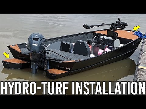 HYDRO-TURF EVA FOAM INSTALLATION | 1648 JON BOAT BUILD Seadek Hydroturf