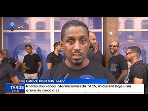 Pilots of TACV's international flights began a five-day strike today.