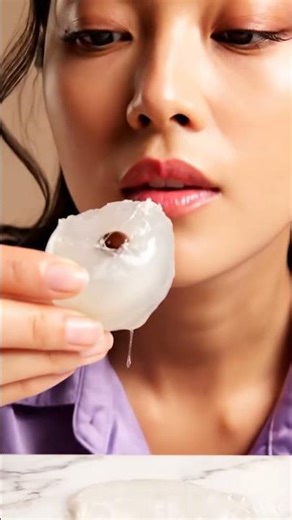 Hypnotic Glass Lychee Eating ASMR – Crystal Shell & Juicy Interior