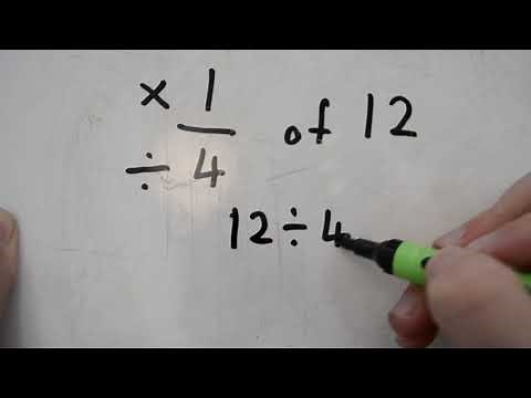 1/4 of 12 (Finding a fraction of a whole number)