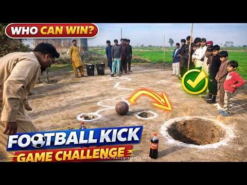 KICK FOOTBALL AND PUT IN WHOLE FUN CHALLENGE IN VILLAGE PAKISTAN GAME (LOCAL GAME SHOW)