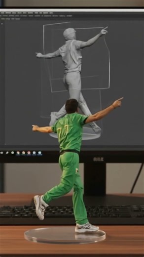 3D Printed Cricket Celebration Pose