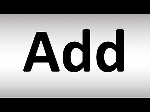 How to Pronounce Add