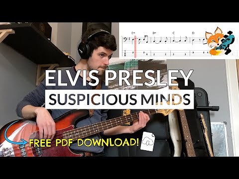 Elvis Presley - Suspicious Minds (Bass Cover) | Bass TAB Download