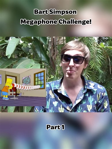 Part 1 Bart Simpson Megaphone Challenge! #viral #fyp #usaus | big phone