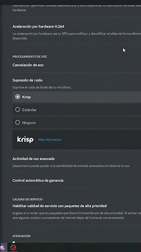 COMO CONFIGURAR CORRECTAMENTE TU MICROFONO EN DISCORD #discord #audio #shorts #configuración