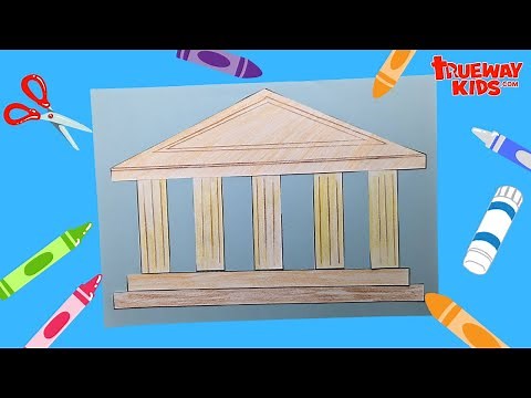 Kids Bible Craft: Building the Parthenon! Paul in Athens Bible Lesson