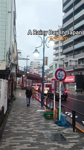 Rainy Day in Tokyo Japan 🇯🇵 Street Walk in the Rain ☔ Relaxing Travel Shorts