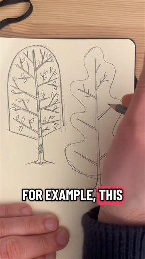 How to draw trees with shapes