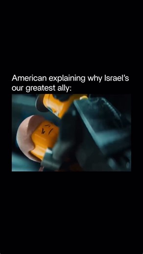 Quirky on Instagram: "Americans explaining why Israel’s our greatest ally: It’s that tone where someone starts listing stuff with way too much confidence and you can tell they’re just filling space until it sounds convincing. Not even arguing, just rapid-fire “reasons” like they’re reading from a group project slide they barely skimmed. The more random it gets, the more serious they act about it. The video is from The LEGO Movie (2014), where Emmet Brickowski is being interrogated by Bad Cop abo