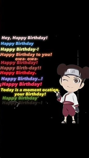 Happy Birthday Wishes 🥳 || Anime #naruto #anime #happy #birthday #happybirthday