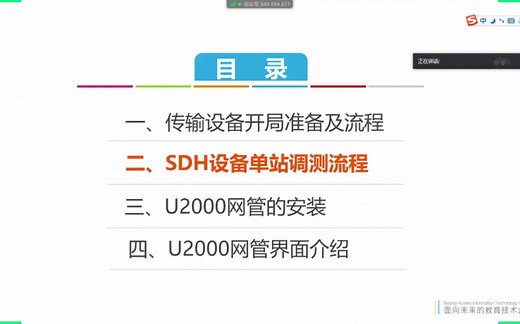 SDH光传输技术及应用-SDH设备单站调测流程-网课讲解