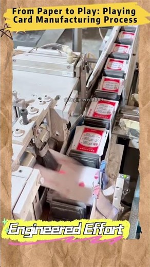 From Paper to Play Playing Card Manufacturing Process #EngineeredEffort