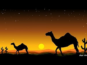 How to Draw - in computer| Desert Scenery | ms paint tutorial | computer drawing | scenery drawing