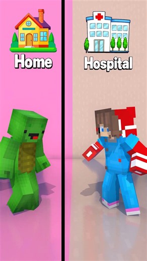 JJ & Mikey Become Doctors..Worst Hospital Ever! 😂#minecraft #minecraftanimation #memes #funny #edit