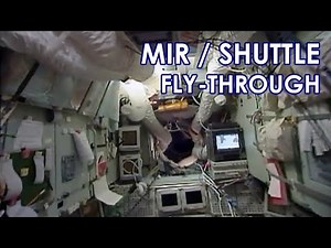 MIR / Shuttle Interior Fly-through - Stabilized (1995/11)
