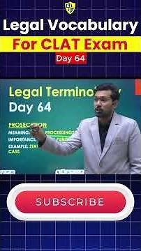 Prosecution Explained ⚖️ | Legal Vocabulary for CLAT 2027 | Day 64
