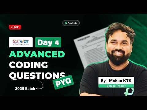 TCS NQT 2026 LIVE 🔴 | Advanced Coding Questions Day 04 | Most Asked PYQs with Solutions