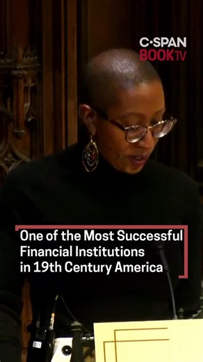 Justene Hill Edwards won the Frederick Douglass Book Prize for her book “Savings and Trust” on the Freedman’s Bank. The 19th century financial institution was used by emancipated slaves during Reconstruction. Watch the full ceremony this Sunday (2/22) at 5 PM ET on @cspan 2 @booktv. #books #frederickdouglassbookprize #americanhistory #history #blackhistorymonth | BookTV
