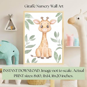 Giraffe Nursery Art Print, Safari Animal Decor (digital Download) - Etsy Australia