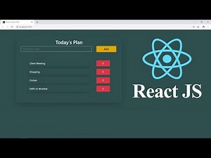 Today Plan React JS Project Complete in One Video (Hindi)
