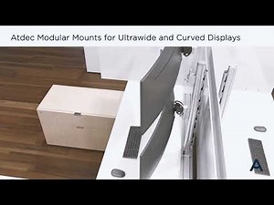 Atdec AWM range of modular mounts for ultrawide and curved displays