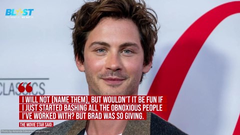 Logan Lerman hails 'talented and good-looking' co-star Brad Pitt