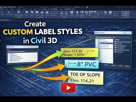 How to Create Custom Label Styles in Civil 3d? - Customize Object Label Styles Course #civil3d